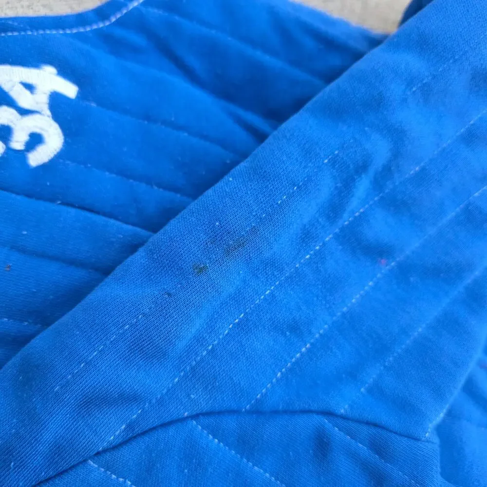 Vintage 80s Baby Quilted Outfit Set Carter’s Blue Overalls Jacket Blue #34